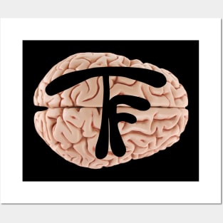 Thinky Flesh Brain Logo Posters and Art